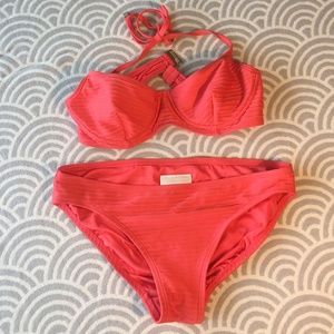 Michael Kors Ribbed 2-PC Bikini (M)